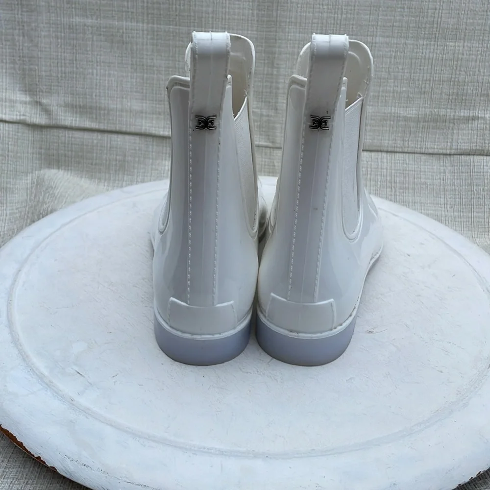 Sam Edelman Women’s White Rain Boots Sz 8